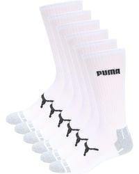 PUMA - 6-pack Logo Crew Socks - Lyst