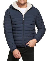 Calvin Klein - Sherpa Lined Hooded Puffer Jacket - Lyst