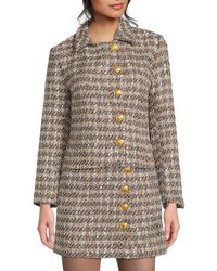 Lea & Viola - Tweed Button-Front Jacket - Lyst