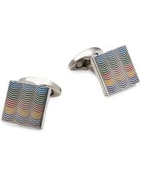 Tateossian - Titanium Enamel Cufflinks - Lyst