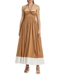 Alice + Olivia - Beatrix Sweetheart Tie-Neck Maxi Dress - Lyst