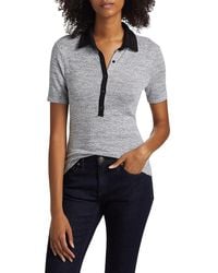 Rag & Bone - Knit Button Short-Sleeve Polo Shirt - Lyst
