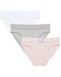 Calvin Klein Girls' Modern Cotton Bikini Panty Underwear, 3-Pack