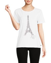 Karl Lagerfeld - Embellished Graphic Tee - Lyst