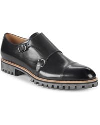 bally double monk strap shoes