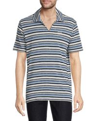 Karl Lagerfeld - Striped Collared Tee - Lyst