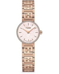 Fendi - Forever 19Mm Stainless Steel, Mother Of Pearl & 0.16 Tcw Diamond Bracelet Watch - Lyst