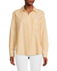 French Connection - Stripe Button Down Shirt - Lyst