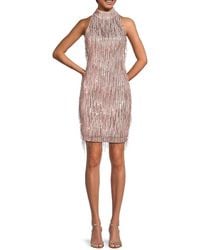 Eliza J - Sequin Fringe Bodycon Mini Dress - Lyst