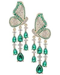 Eye Candy LA - The Luxe Goldtone Brass & Cubic Zirconia Monarch Dangle Earrings - Lyst