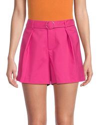 Saks Fifth Avenue - High Rise Belted Shorts - Lyst