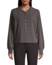 Tahari - Raglan-sleeve Henley Top - Lyst