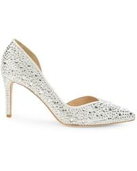 badgley mischka daisy glitter pumps