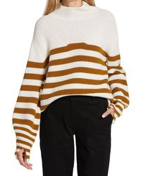 Derek Lam - Gracelynn Striped Mockneck Sweater - Lyst