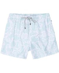 Vintage Summer - Wave Print 4-Way Stretch Volley Swim Shorts - Lyst