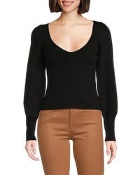 French Connection - Babysoft Ribbed Bishop Sleeve Sweater - Lyst