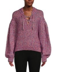 Ba&sh - Drop Shoulder Wool Blend Sweater Top - Lyst