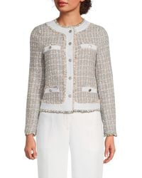 ecru - Mix Media Tweed Jacket - Lyst