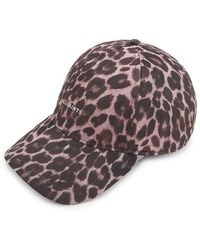 AllSaints - Kuoza Leopard Print Logo Baseball Cap - Lyst