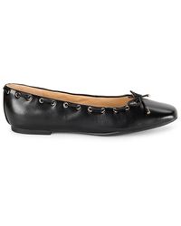 Marc Fisher - Letizia Bow Leather Ballet Flats - Lyst
