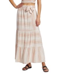 Splendid - Kira Striped Linen Blend Maxi Skirt - Lyst