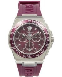Versace - Greca Extreme Chrono Stainless Steel & Silicone-Strap Watch/45Mm - Lyst