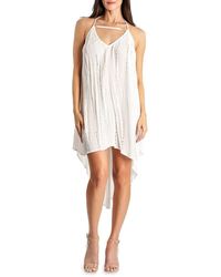 La Moda Clothing - Eyelet High Low Cover Up Dress - Lyst
