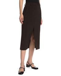 Theory - A-line Virgin Wool Midi Skirt - Lyst