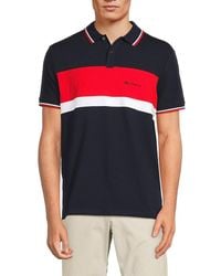 Ben Sherman - 'Striped Logo Polo - Lyst