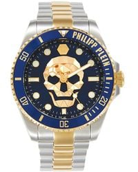 Philipp Plein - The $kull Diver 44mm Two Tone Stainless Steel Bracelet Watch - Lyst