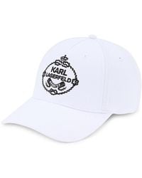 Karl Lagerfeld - Crest Logo Baseball Cap - Lyst