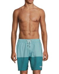 Trunks Surf & Swim - 'Stretch Comfort Colorblock Swim Shorts - Lyst