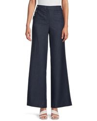 Karl Lagerfeld - Solid Wide-leg Pants - Lyst