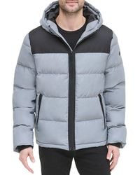 DKNY - Classic Fit Logo Hooded Puffer Jacket - Lyst