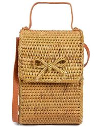 Collection 18 - Weave Rattan Phone Crossbody Bag - Lyst