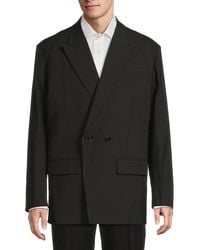 Valentino - Double-Breasted Wool-Blend Modern-Fit Blazer - Lyst