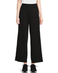 DKNY - Solid Hi-Rise Wide-Leg Pants - Lyst