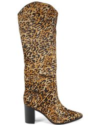 SCHUTZ SHOES - Maryana 85Mm Print Leather Knee-High Boots - Lyst
