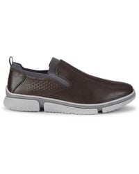 Hush Puppies Bennet Leather Slip-on Trainers - Grey
