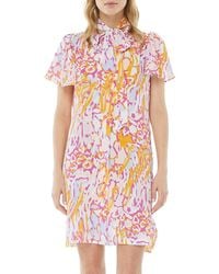 Robert Graham - Daphne Print Silk Blend Mini Shirtdress - Lyst