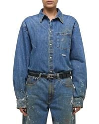 Helmut Lang - Painted Denim Shirt Jacket - Lyst