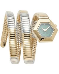 Philipp Plein - Snake Hexagon 24mm Two Tone Stainless Steel Wrap Watch - Lyst