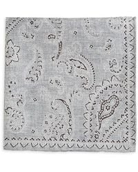 Brunello Cucinelli - Printed Silk Pocket Square - Lyst