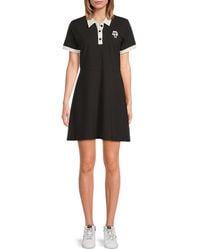 Karl Lagerfeld - Contrast-Trim Polo Minidress - Lyst