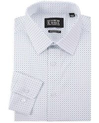 Scotch & Soda - Micro Dot Stretch Cotton Modern-Fit Dress Shirt - Lyst