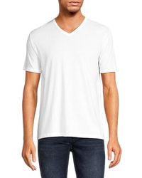 Saks Fifth Avenue - Solid V Neck Tee - Lyst