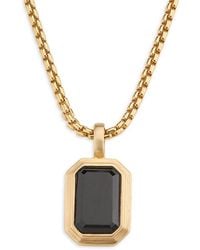Effy - 14K Goldplated Sterling & 4.80 Tcw Onyx Pendant Necklace - Lyst