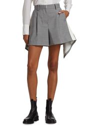Sacai Asymmetric Suiting Shorts - Grey