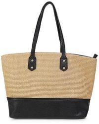 Surell - Straw Shopper Tote Bag - Lyst
