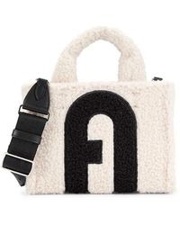 Furla - Faux Fur Top Handle Bag - Lyst